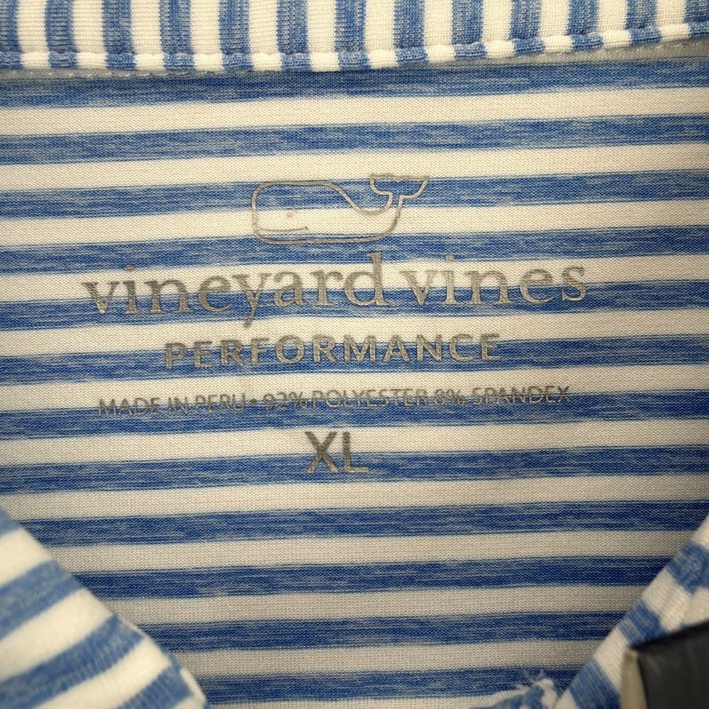 NWT Vineyard Vines Winstead Sankaty Polo Shirt Men XL Ocean Breeze Stripe Golf - Picture 5 of 8